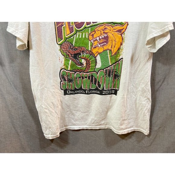 Florida Showdown 2018 Shirt Adult Large White Spell Out Pullover Tee Mens‎ - Picture 3 of 7